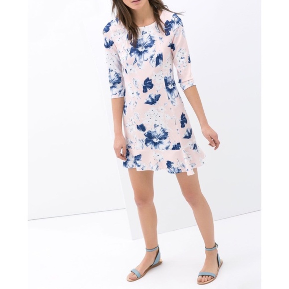 LIKE NEW: Zara Basic Floral Mini Dress